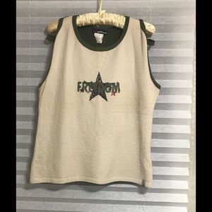 EX GIRLFRIEND top sleeveless with loop openings